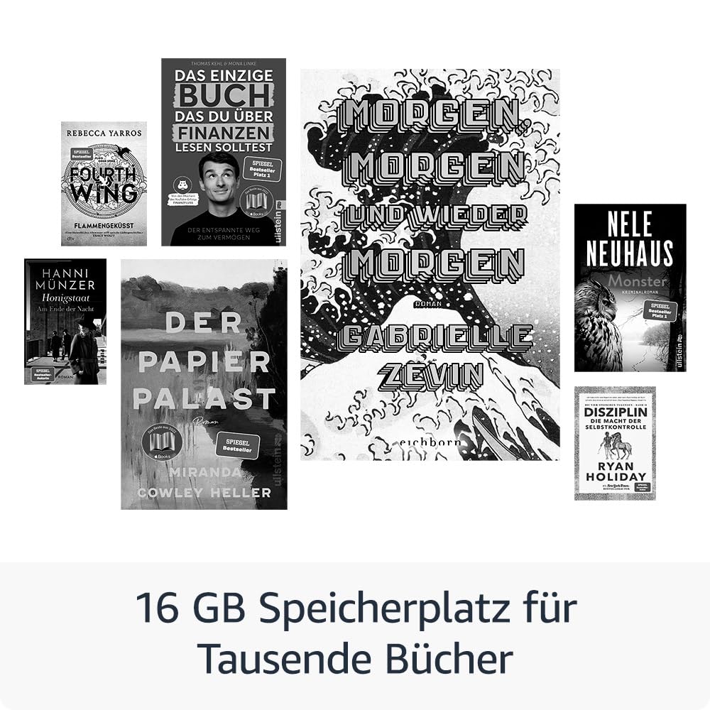Der neue Amazon Kindle 16 GB: Der leichteste und kompakteste, blendfreies Bildschirm, schnelleres Umblättern, anpassbares Frontlicht, lange Akkulaufzeit, ohne Werbung, matchagrün + Kindle Unlimited
