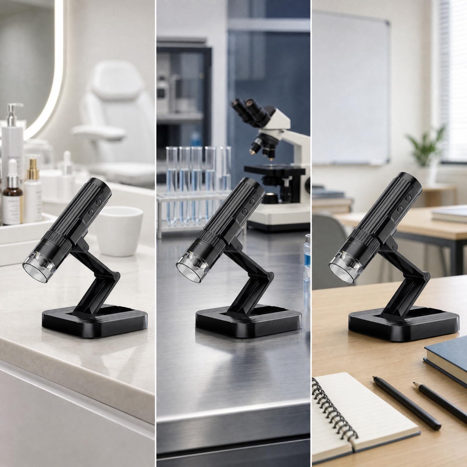 WLAN-Digitalmikroskop drahtlos USB-Digitalmikroskop Computer-kompatibel mikroskop mit ständer für elektronikreparateure, elektronikreparatur