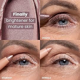 PRIME PROMETICS PrimeEyes Eye Brightener for Mature Women - Creamy Eye Shadow Sticks - Easy Application, Quick Eye Lift Effect - Hypoallergenic, Long Wear, Water-Resistant (Violeta)