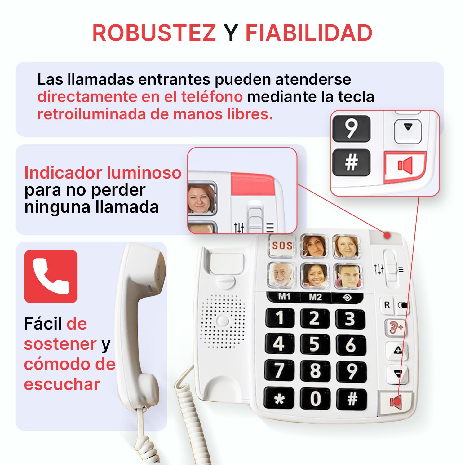 swissvoice TELEFONO Fijo SOBREMESA, Blanco