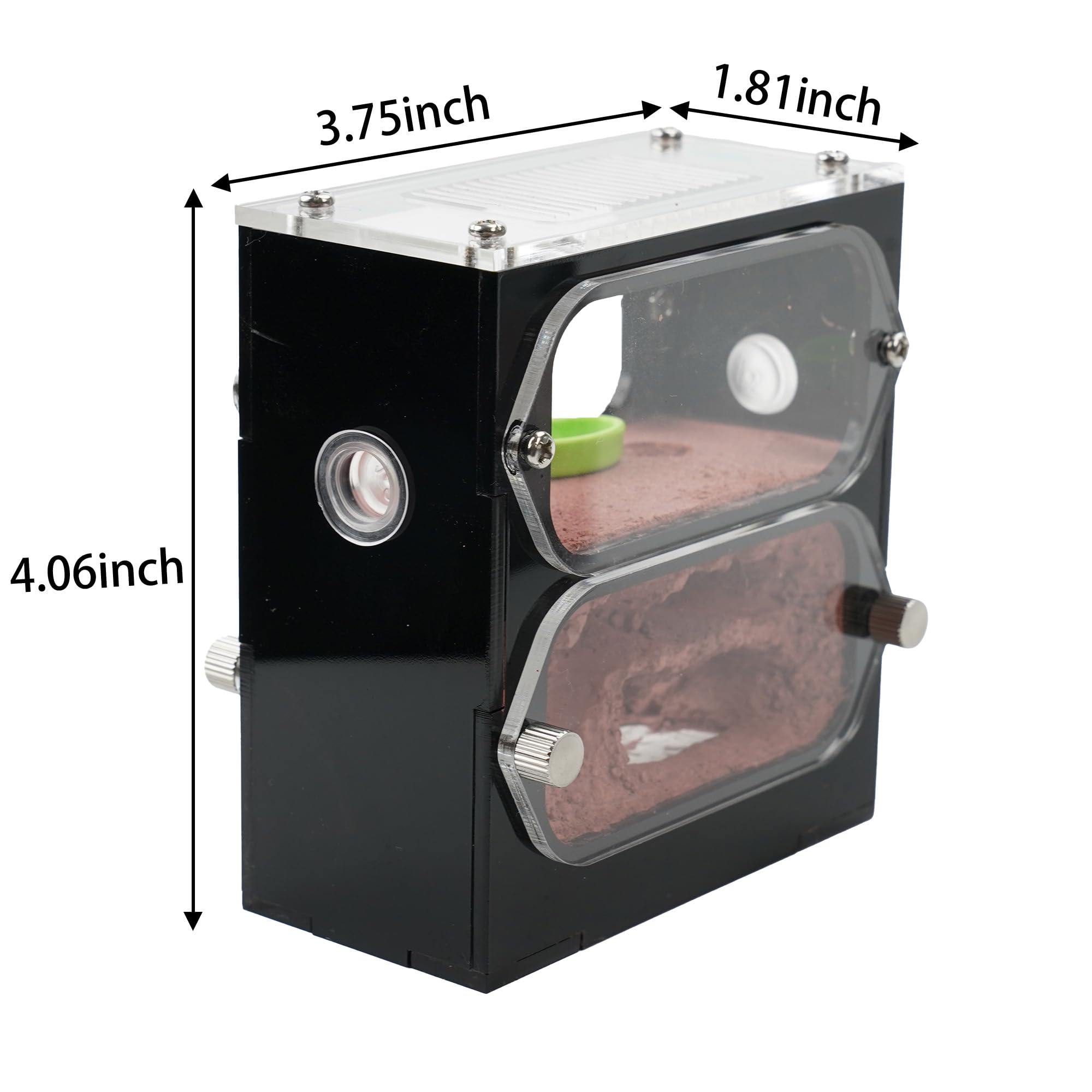 Terra Core Series – DualView S Ant Farm for Live Ants, Small Colony Acrylic Formicarium with Outworld, Beginner Ant Nest Habitat for Observation — view 2