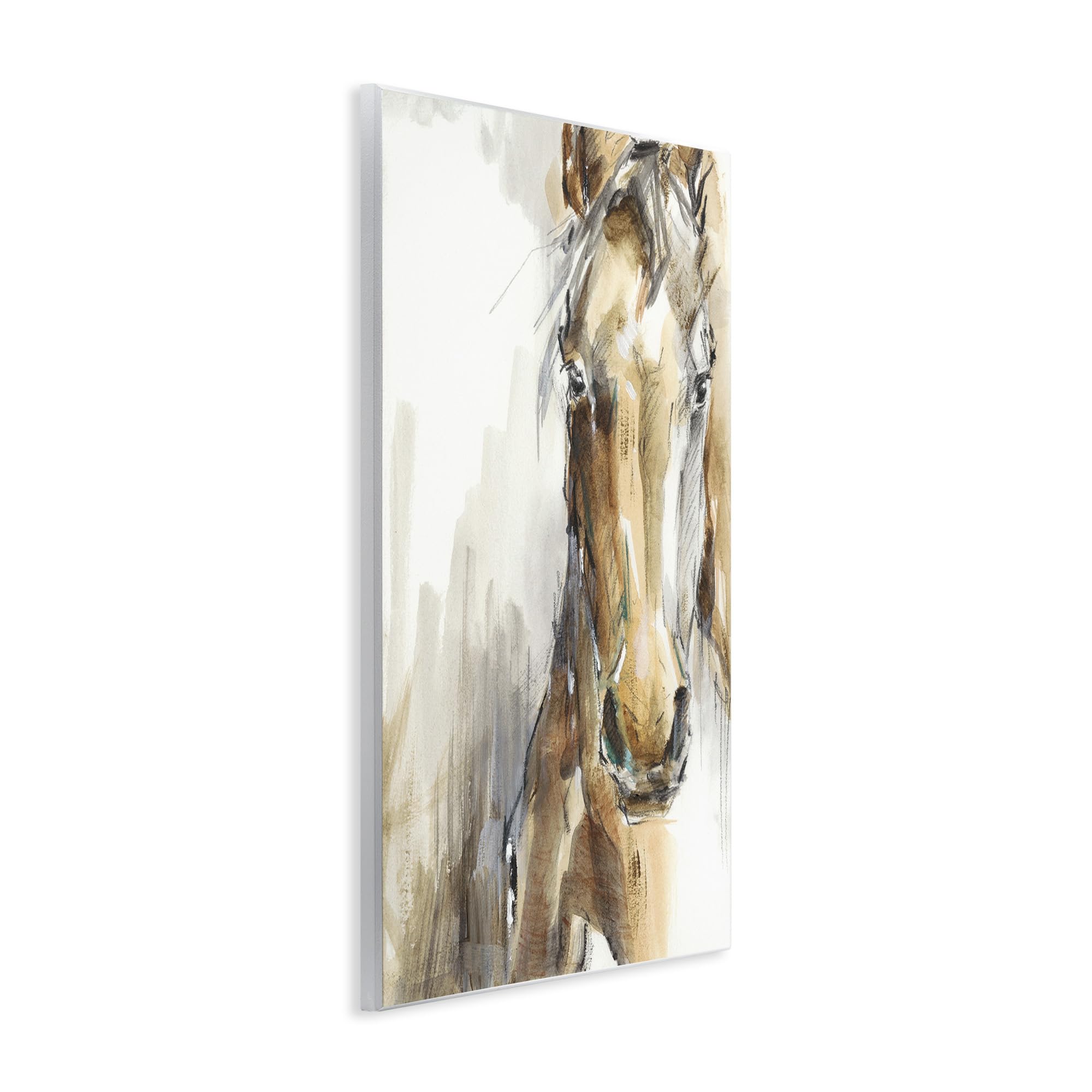 Amazon.co.jp: Stupell Industries 馬の肖像画 オレンジブラウン 動物
