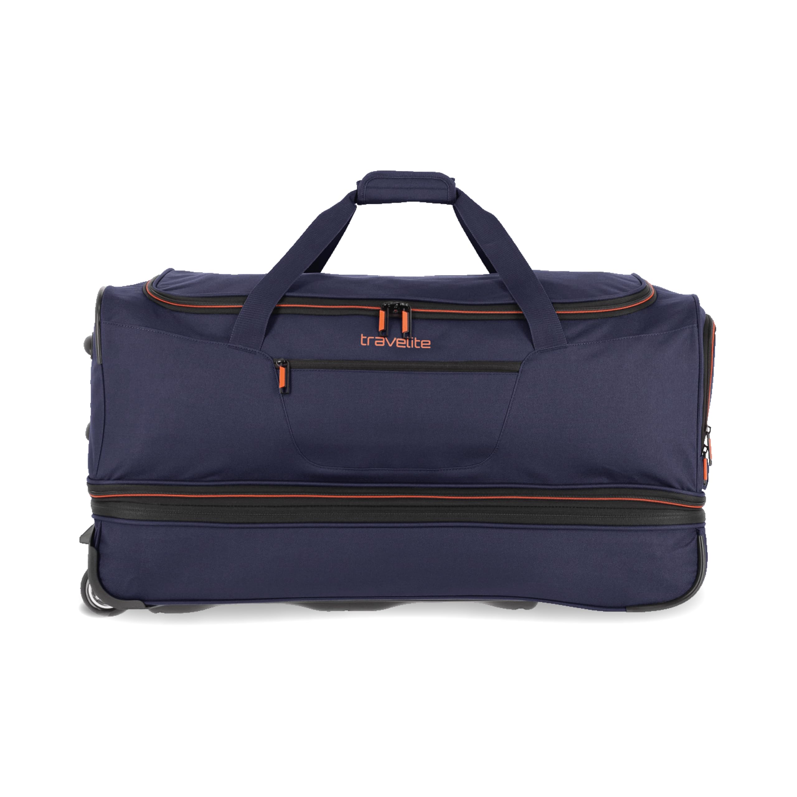 Travelite Trolley Reisetasche mit Rollen groß, erweiterbares Volumen, Basics, Weichgepäck Rolltasche mit Dehnfalte, 70 cm, 98-119 Liter