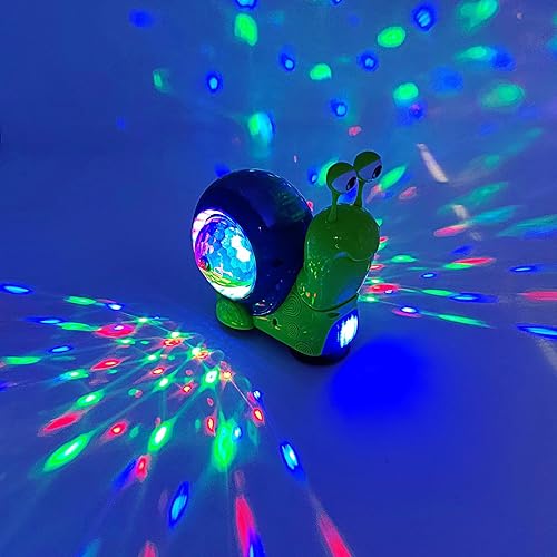 Miniatura 9 de Tipmant Cangrejo eléctrico para bebé pequeño, lindo vehículo electrónico de animal de juguete para gatear, reproducir música, luz deslumbrante para