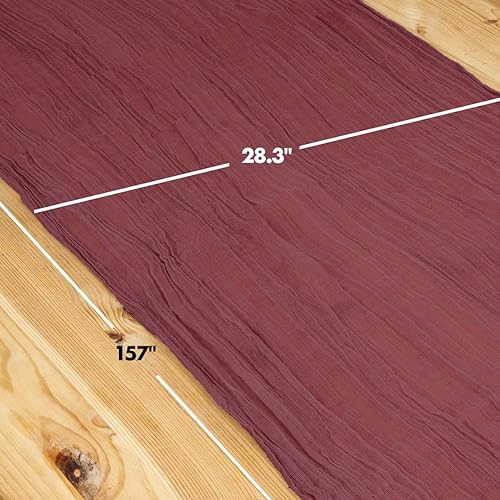 Miniatura 28 de Koyal Wholesale Camino de mesa de estopilla para decoración de boda, tela de gasa de tela transparente para granja rústica, fiesta bohemia nupcial,