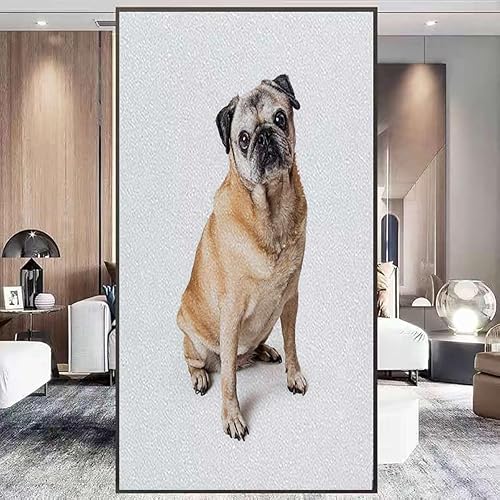 Miniatura 3 de Película electrostática de privacidad para ventana, diseño de animales, baño, para ventana, privacidad, fotografía, animal, 35.4 pulgadas de ancho x