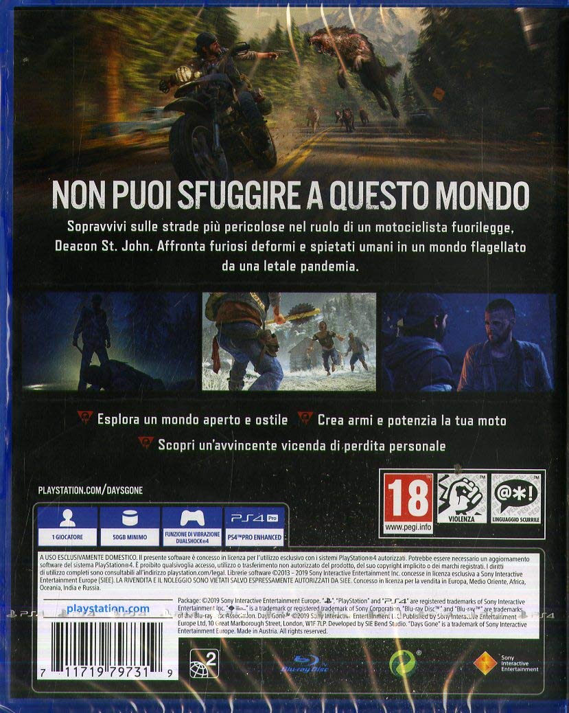 Amazon.com: PS4 - Days Gone - [PAL EU - NO NTSC] : Video Games