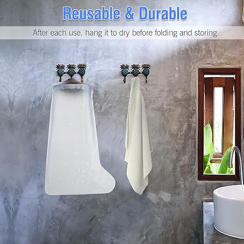 Miniatura 8 de Funda impermeable para piernas para ducha, baño, adulto, reutilizable, sellado hermético, para mantener las heridas secas, protector de vendaje para