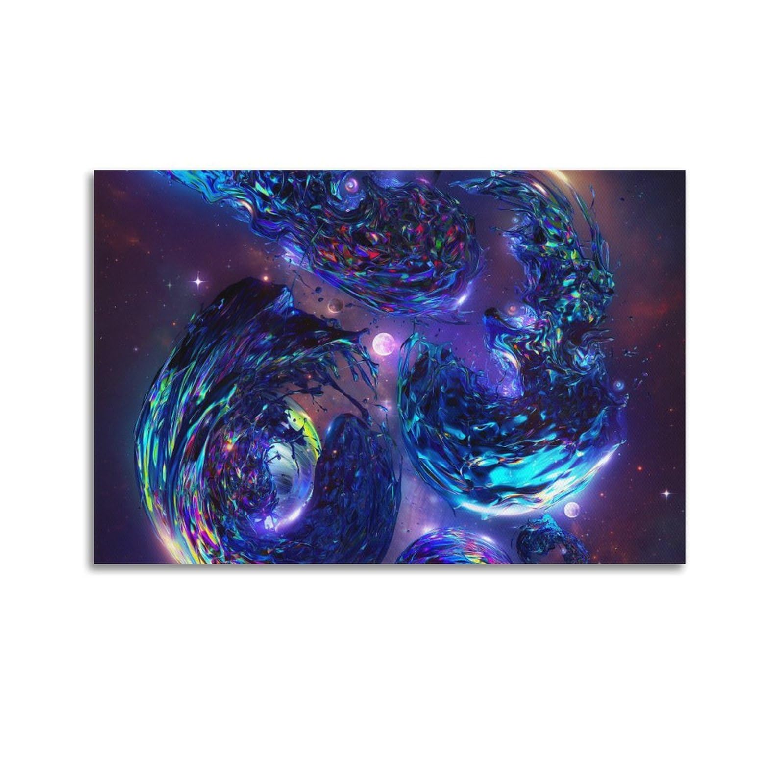 OKAHYS Swarm Planets Space Poster Decorative Painting Canvas Wall Artworks Picture 24x36inch(60x90cm)