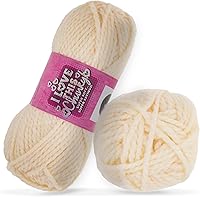 Vista 13 de Me encanta este ovillo de hilo grueso y voluminoso para ganchillo y tejer – ovillo de hilo suave – 100 yardas de hilo 100% acrílico para tejer