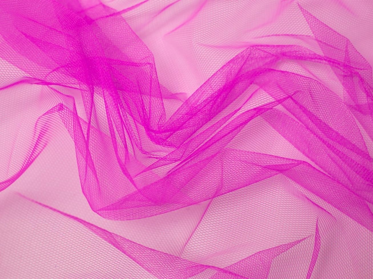 Minerva Flo Pink Dress Net Fabric - Per Metre