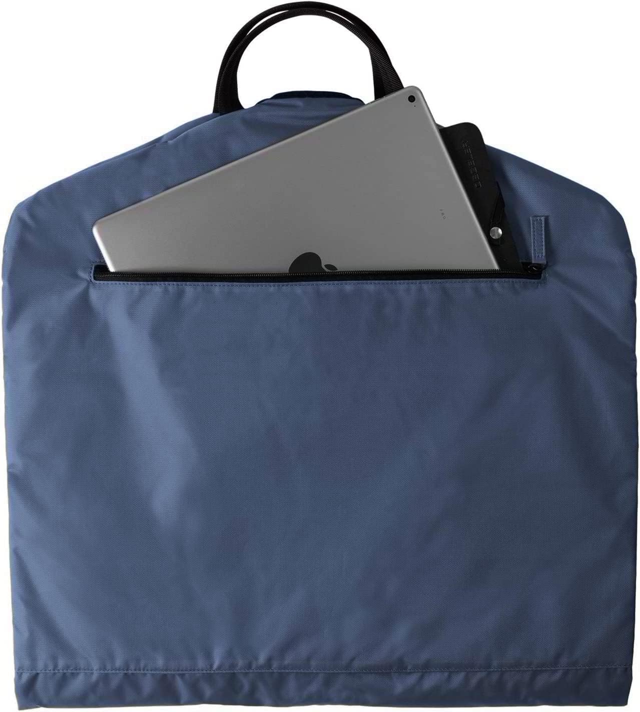 SkyHanger - Carry on Garment Bag with unique Titanium Suit Hanger for Men & Women - best-in-class functionality for wrinkle-free traveling - lightweight & water repellent nylon - Blue - Image 6