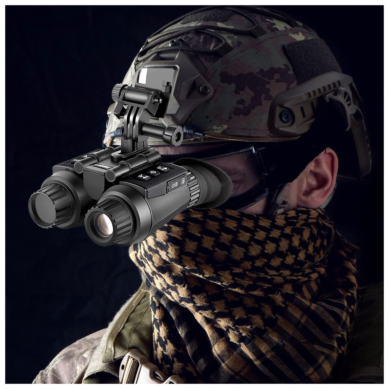 Miasazyr Night Vision Goggles Head-Mounted, Naked-Eye 3D Night Vision Binoculars for Adults, Digital Infrared Binoculars with Camera, 4K Video & 36MP Image, 8X Digital Zoom for Camping : Electronics
