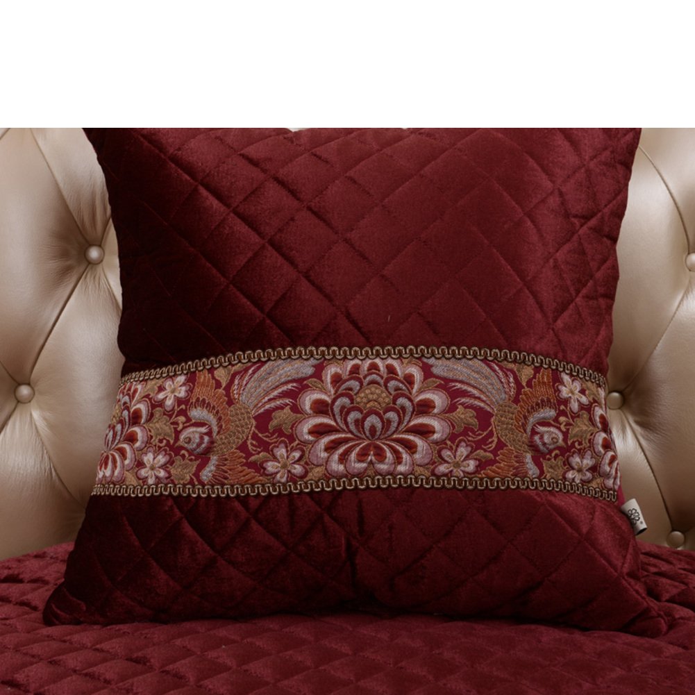 Coussin moderne chinois 50x50 cm pour lit et canapé design épuré