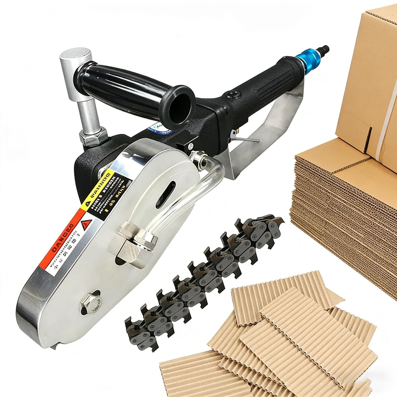 Desincrustador Neumático Industrial De Cartón, Herramienta Portátil Para Recortar Bordes De Papel, Presión De Entrada 6-8 KG, 2500RPM Consumo 0.4m³/min, Para Desechos Corrugados(Large teeth)