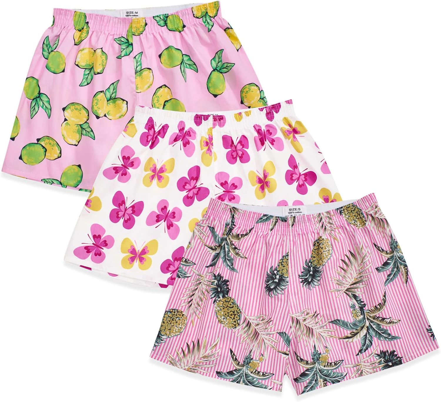 Boxer Shorts for Women Gingham Sleep Y2k Printed Boxers Pj Boxer Short Trendy Checkered Baggy Pj Boxers