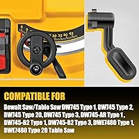 Vista 3 de HASMX 5140117-78 - Mango biselado de sierra de mesa de repuesto para Dewalt DW745, DWE7480, números de pieza 5140117-78, 5140032-55, 514011778