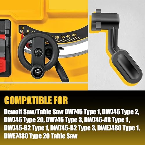 Miniatura 3 de HASMX 5140117-78 - Mango biselado de sierra de mesa de repuesto para Dewalt DW745, DWE7480, números de pieza 5140117-78, 5140032-55, 514011778,