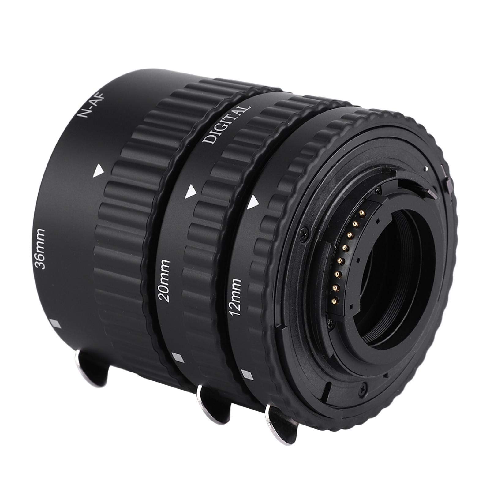 Sxhlseller 12 Mm + 20 Mm + 36 Mm con Messa a Fuoco Automatica del Tubo Dell'obiettivo con Estensione Macro per Fotocamere DSLR con Attacco F Nikon, Adatto per Nikon D7100 D7000 D5300(N-AF-B)
