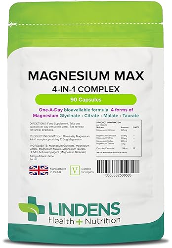 Lindens - Magnesium Max 4-in-1 Complex, 90 Caps - 1