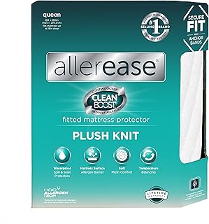 AllerEase Plush Waterproof Mattress Protector Queen