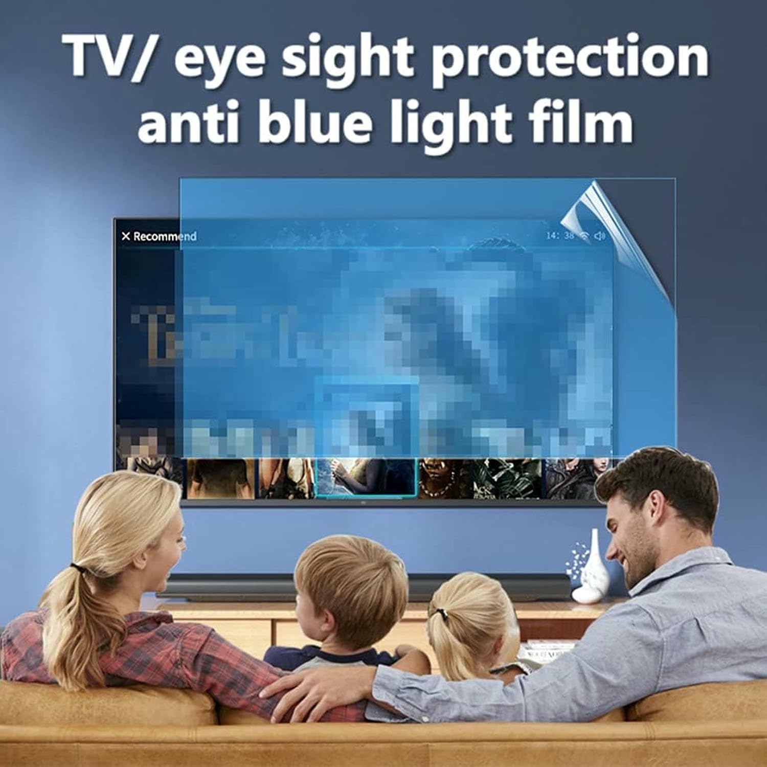 FLTRGO Tv Screen Protector - Anti Blue Light/Anti-Glare Anti-Scratch/Anti-Fingerprint Oil Stain Protector Film For Narrow Frame Lcd, Led Displays,32Inch 698X392mm~/