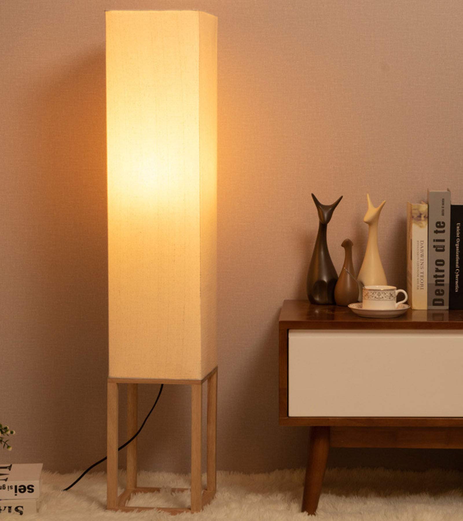 Amazon.co.jp : フロアランプ、モダンな木製三脚フロアランプ、調光