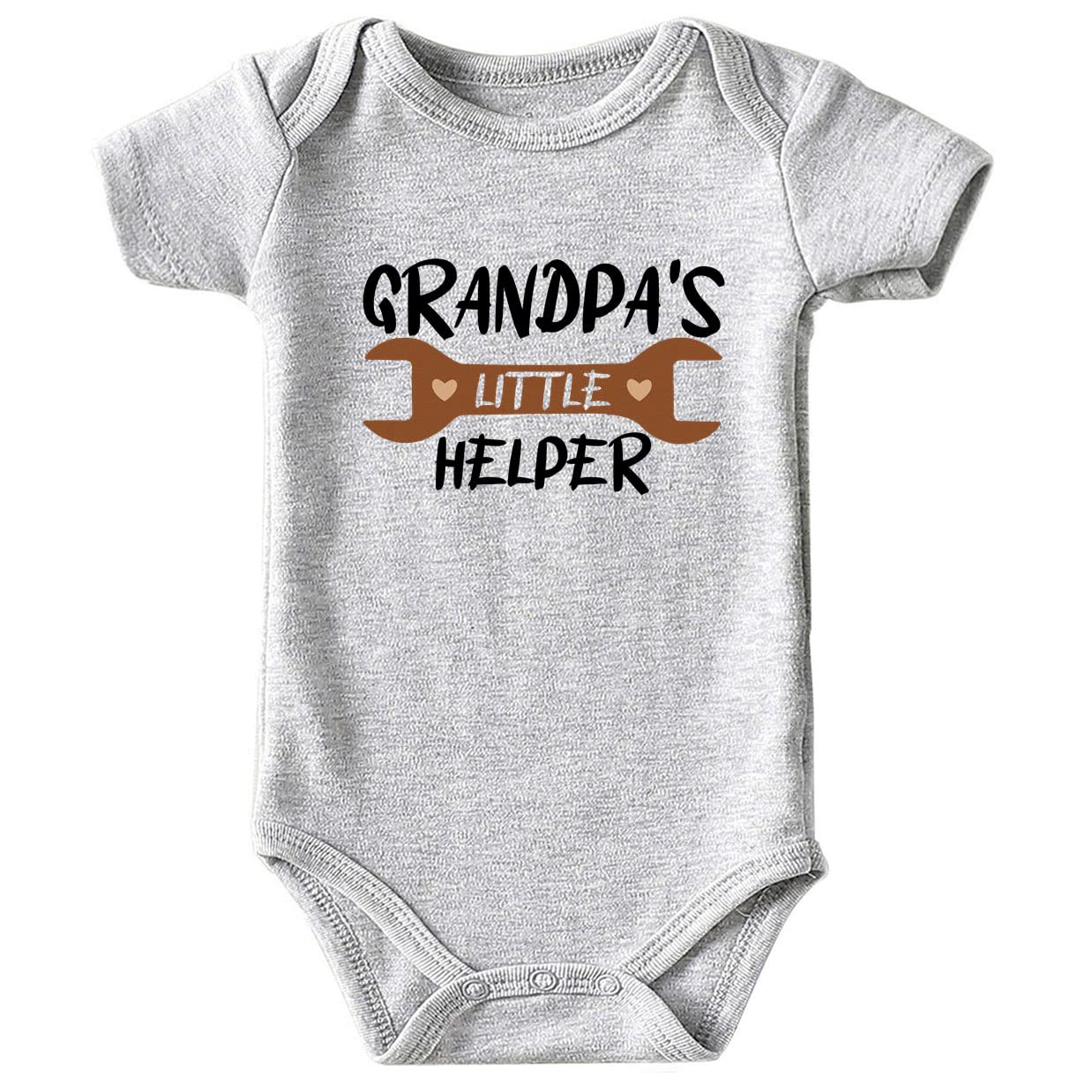 Azzwnee Fish With Grandpa Baby Boy Clothes Unisex Funny Baby Girl Bodysuits 0-3 months