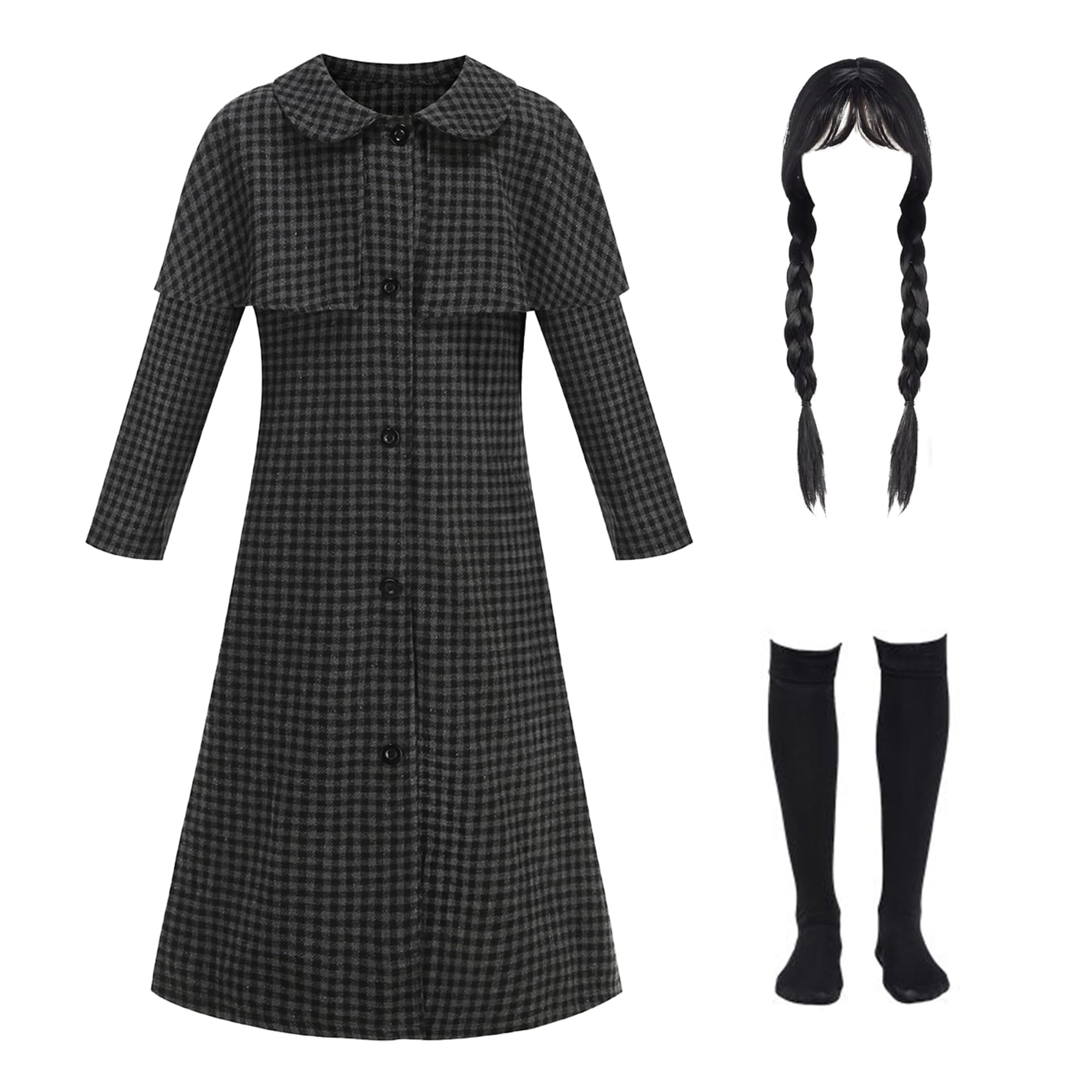 Beejirm Wednessday Kids Costumes - Season Two, Gothic, Halloween Costumes, Overcoat