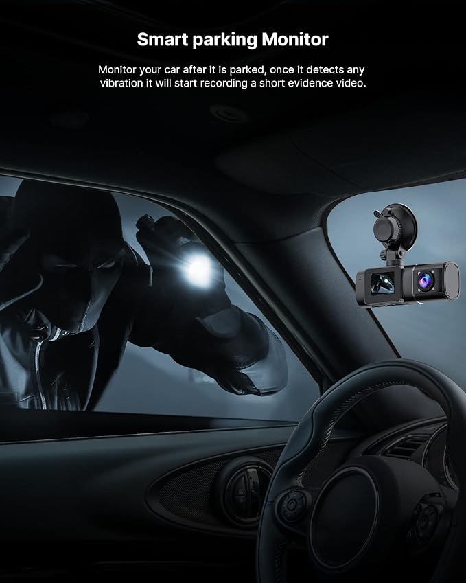 Dual Dash Cam Doble 1080P para Carros con Visión Nocturna IR miniatura 7