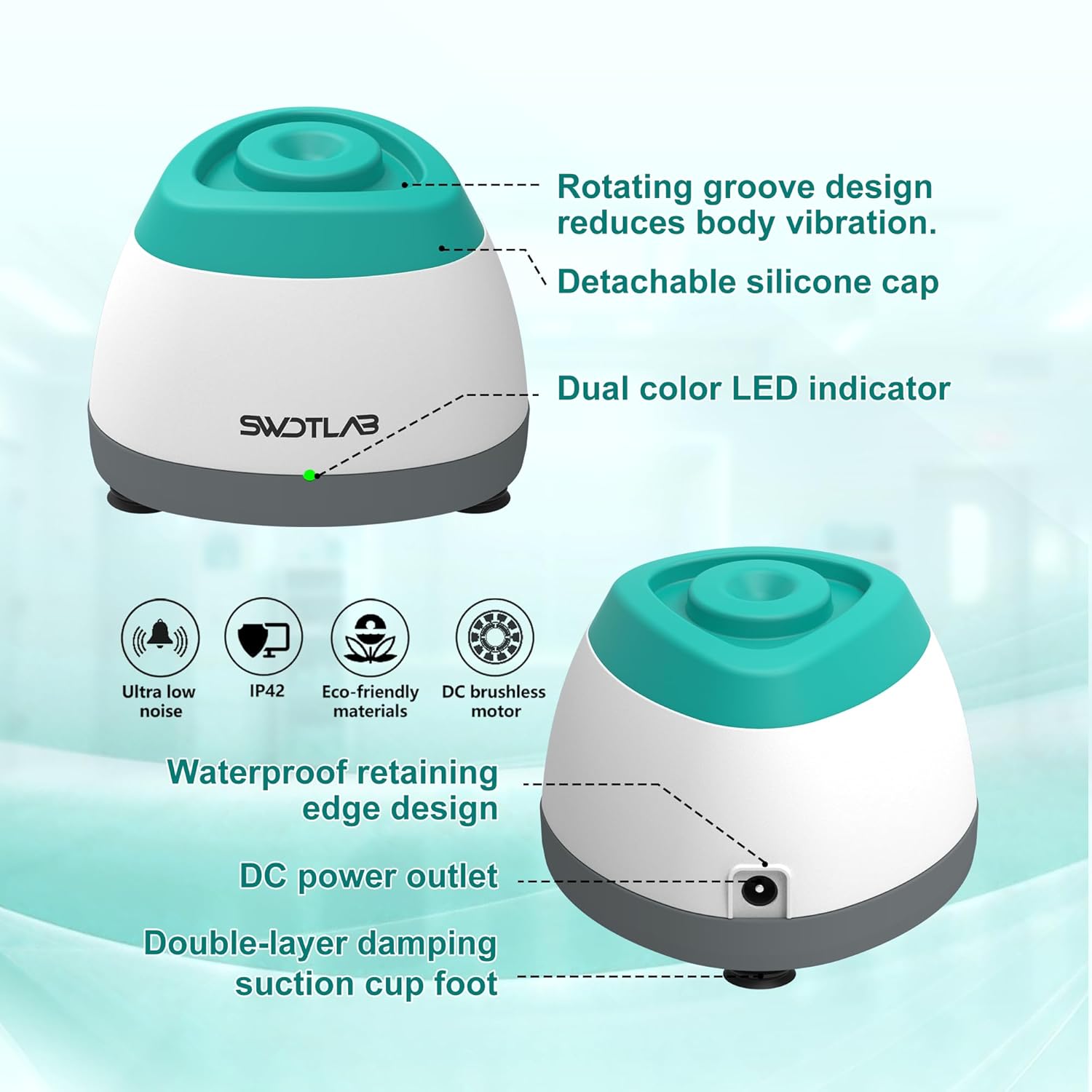 4000rpm Mini Vortex Mixer Portable Lab Vortex Shaker Paint Shaker Mixer with Touch Function for Eyelash Sharker Glue Adhesives Gel Polish and Test Tubes Acrylic Paints Mixing,Green