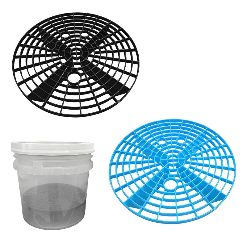 Yourkar Inserto Coletor de Sujeira para Balde de Lavagem Automotiva, Plástico, Preto e Azul, Kit com 2 peças