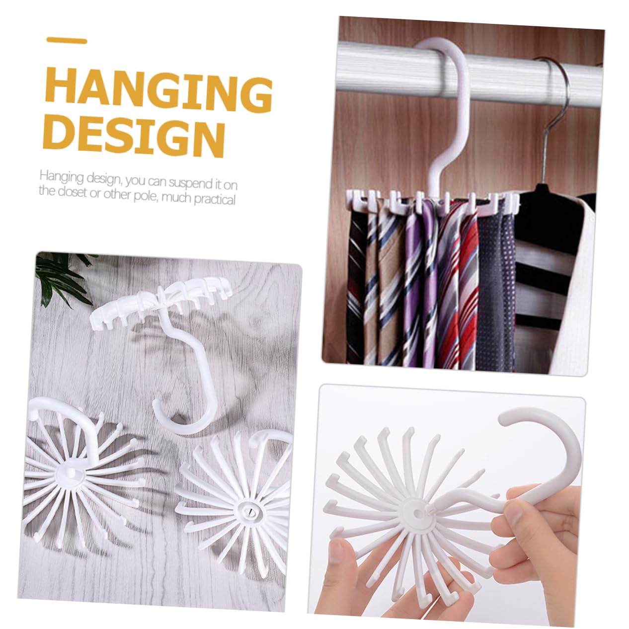 PRETYZOOM 8stücke Necktie Klauen Drehbarer Krawatten-Organizer Für Schals Und Gürtel Platzsparend Und Multifunktional Für Zuhause -teilig
