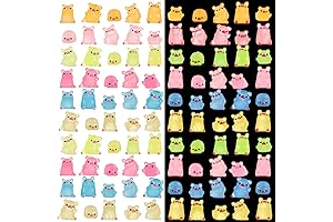 Fuyamp 100 Mini Resin Pig Ornaments - Luminous, Tiny & Ideal for Decor