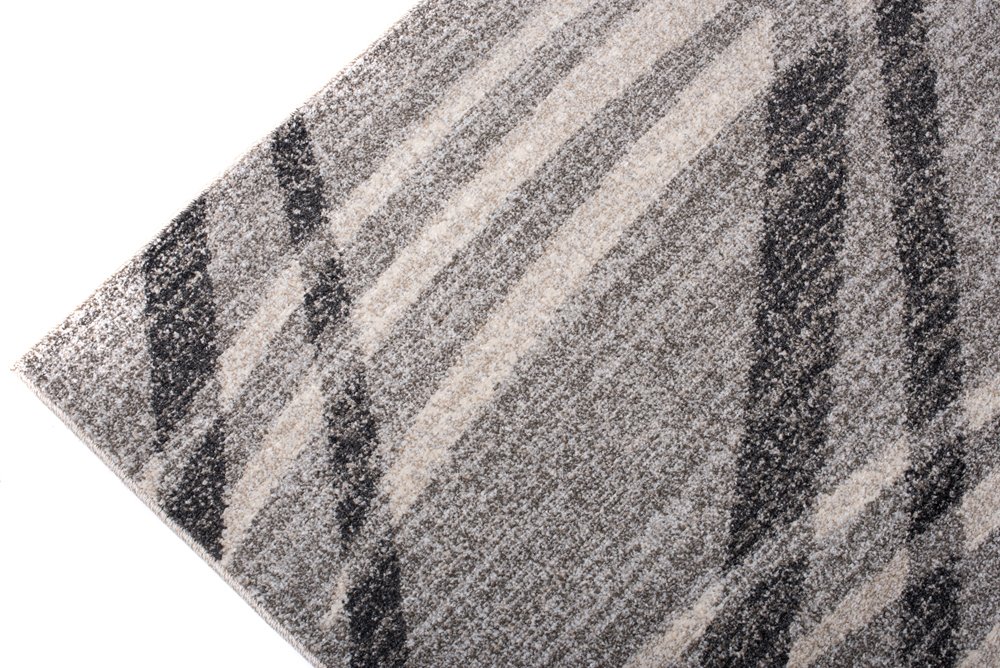 Tapiso Sari dywan z krótkim włosiem, nowoczesny, melanż, szary, beżowy, paski, fale, do salonu, sypialni, Ökotex 240 x 330 cm