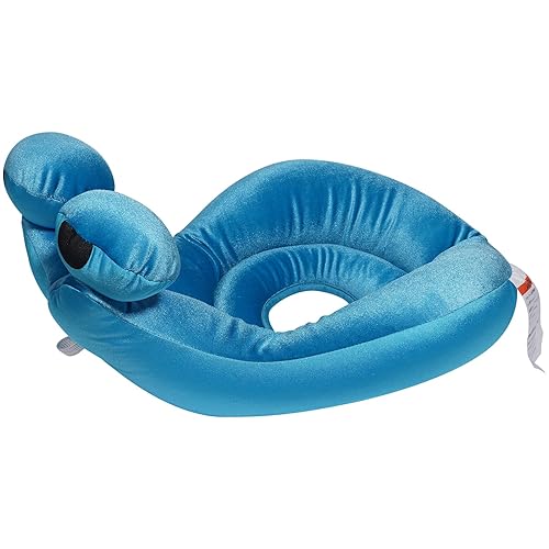 Miniatura 2 de Bañera de bebé de forma linda, bañador de fregadero suave, alfombra de baño recién nacida (azul)