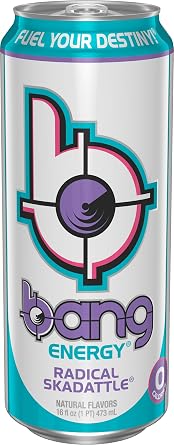 Bang Energy Radical Skadattle, Sugar-Free Energy Drink, 16-Ounce (Pack of 12)