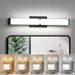 Moderne LED Bar lumineux de salle de bains 40 De pouce, 40W 3600 Lumen Salle de bain variable luminaires sur miroir, 5CCT Vanity lumières pour salle de bains, Matte noir salle de bain Vanity luminaires