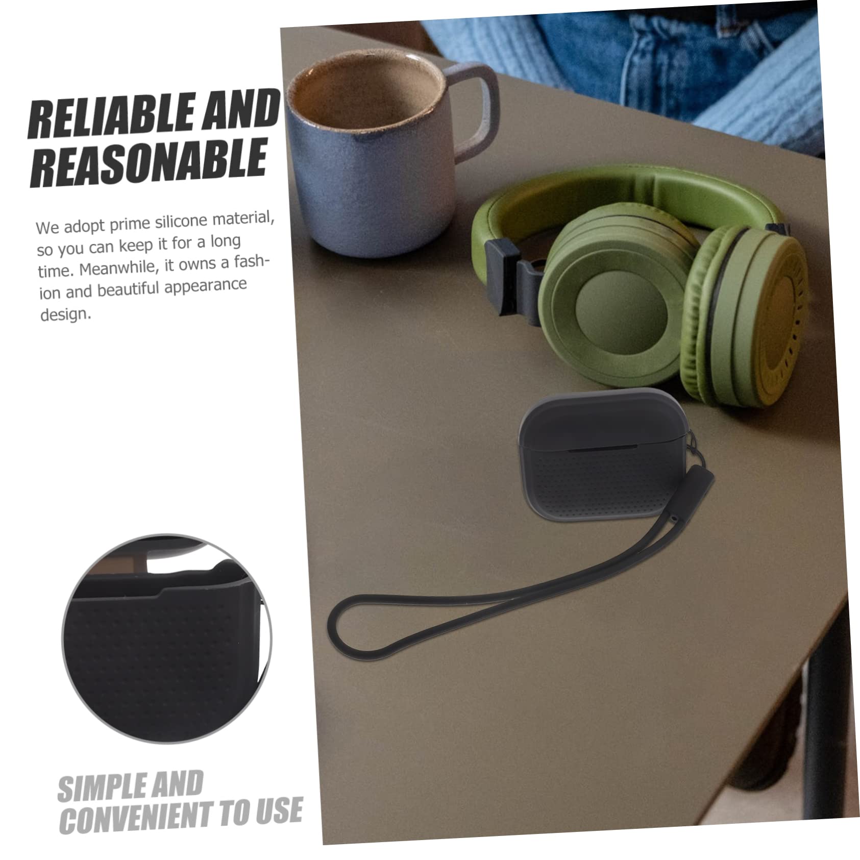 OSALADI 5 Piezas Caso De Auriculares Delicada Funda De Auriculares Inalámbrico Protector De Auriculares Portátil Cubrir Pro2 Gel De Sílice A Prueba De Polvo Estuche para Auriculares