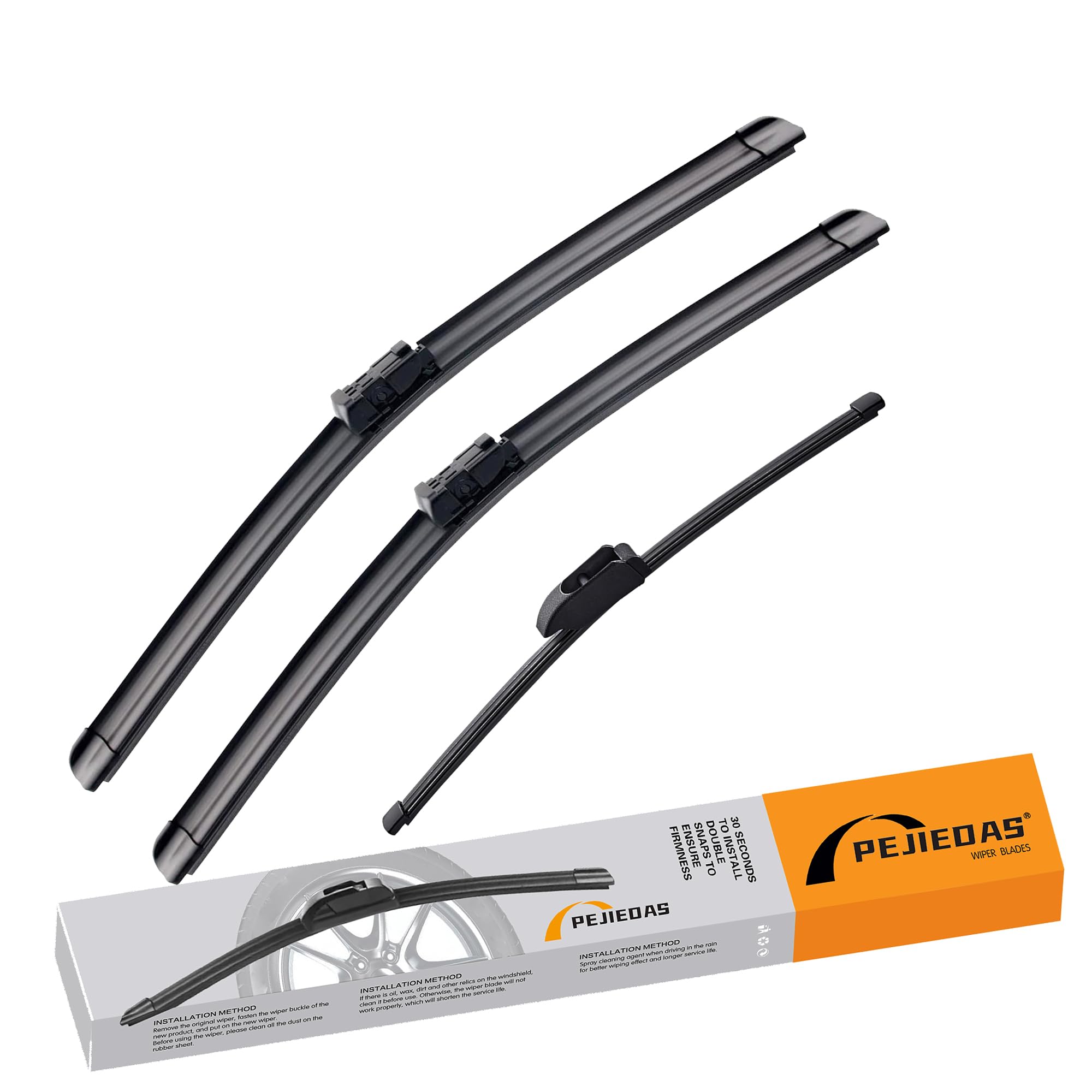 28" 14" 13" Front and Rear Windshield Wiper Blades, Replacement for Hyundai Elantra 2011 2012 2013 2014 2015 2016, OE Quality