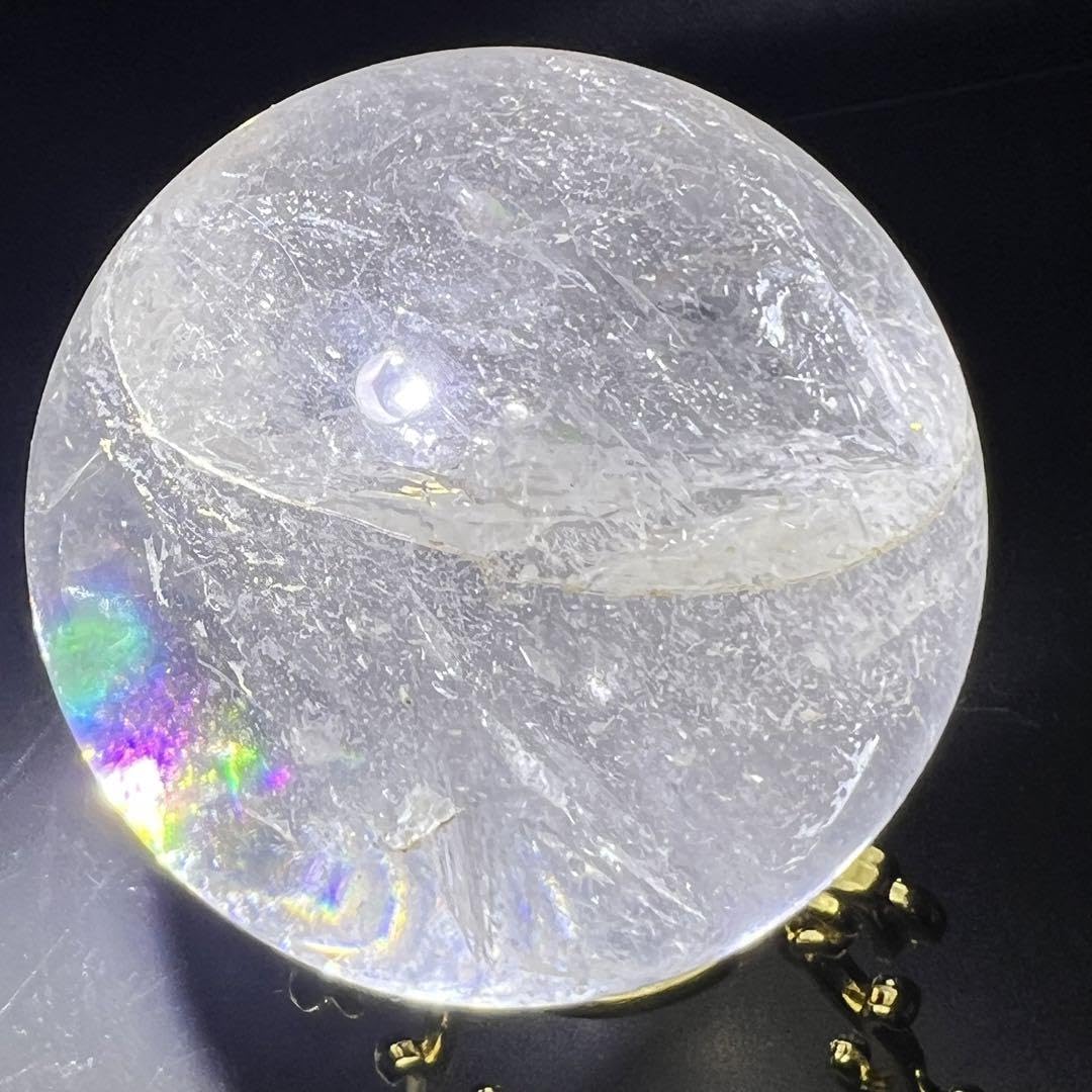 ✳️超極上キラキラ丸玉✨高透明度&激ヤバレインボー✨虹 ヒマラヤ水晶 丸玉 Amazon.co.jp: ??超極上キラキラ丸玉 度 激ヤバレインボー?虹