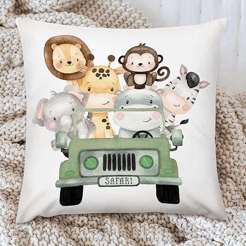 Miniatura 4 de HawSkgFub Funda de almohada decorativa para bebé niño y niña, funda de almohada decorativa, funda de cojín de selva para dormitorio, sala de juegos,