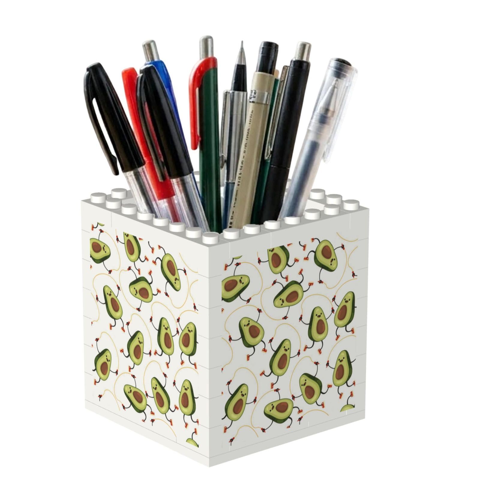 Poadnly Cute Avocados, Pen Pot Pencil Holder for Office Home School, Compact Desk Organiser for Office Stationery