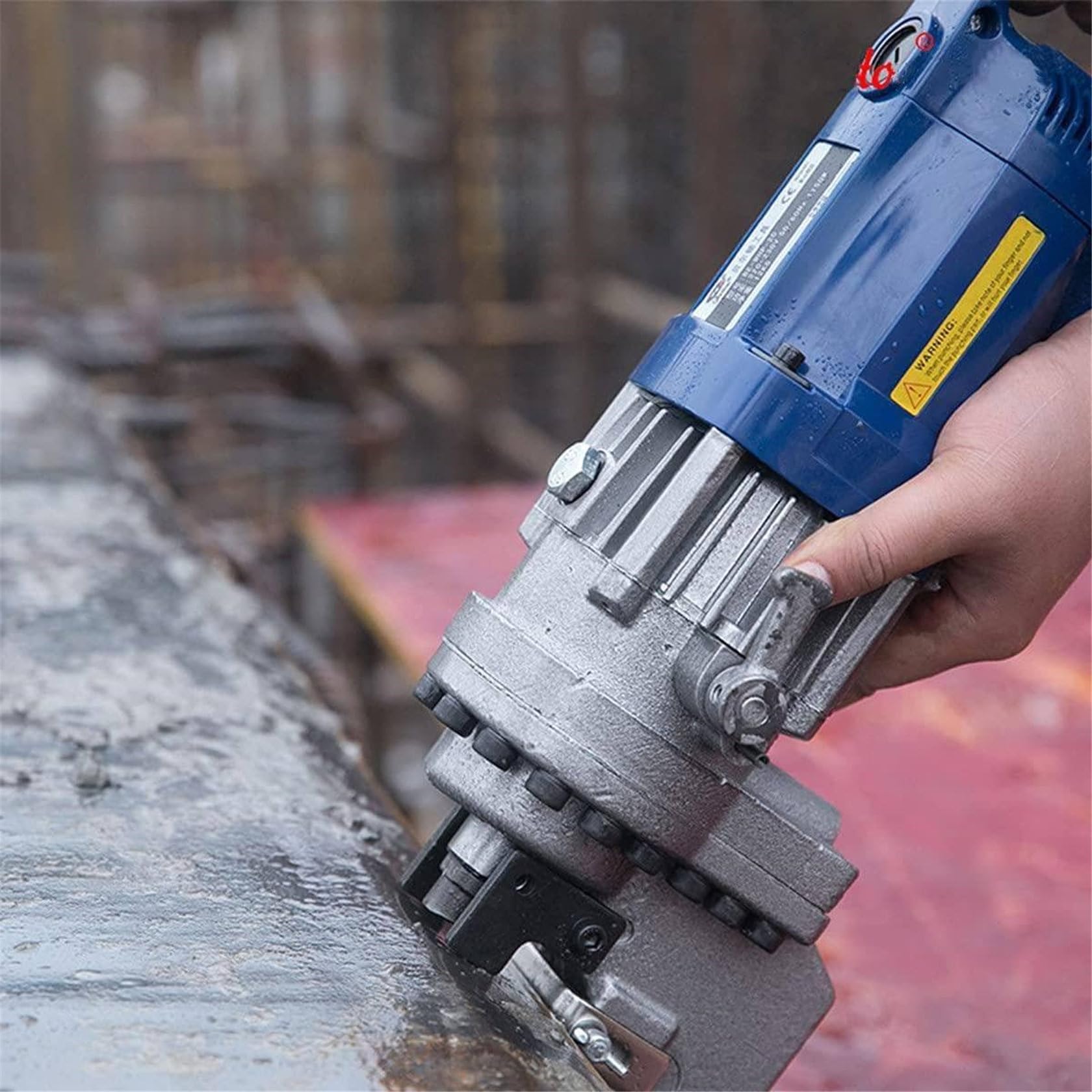 Punzonatrice idraulica elettrica con 5 matrici per acciaio, ferro, alluminio, rame - punzonatrice per fori in metallo resistente