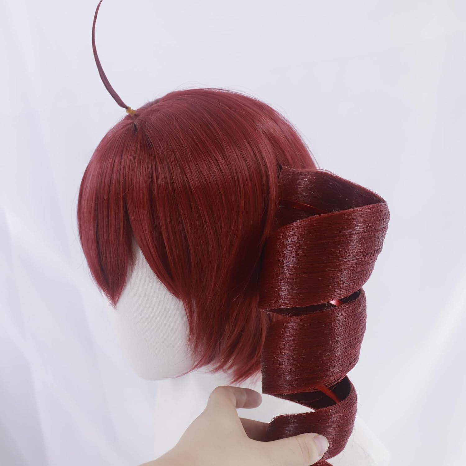 Women Red Cosplay Wig with Adjustable Anti-Gravity Ponytails Synthetic Heat Resistant Wig (Red #A)