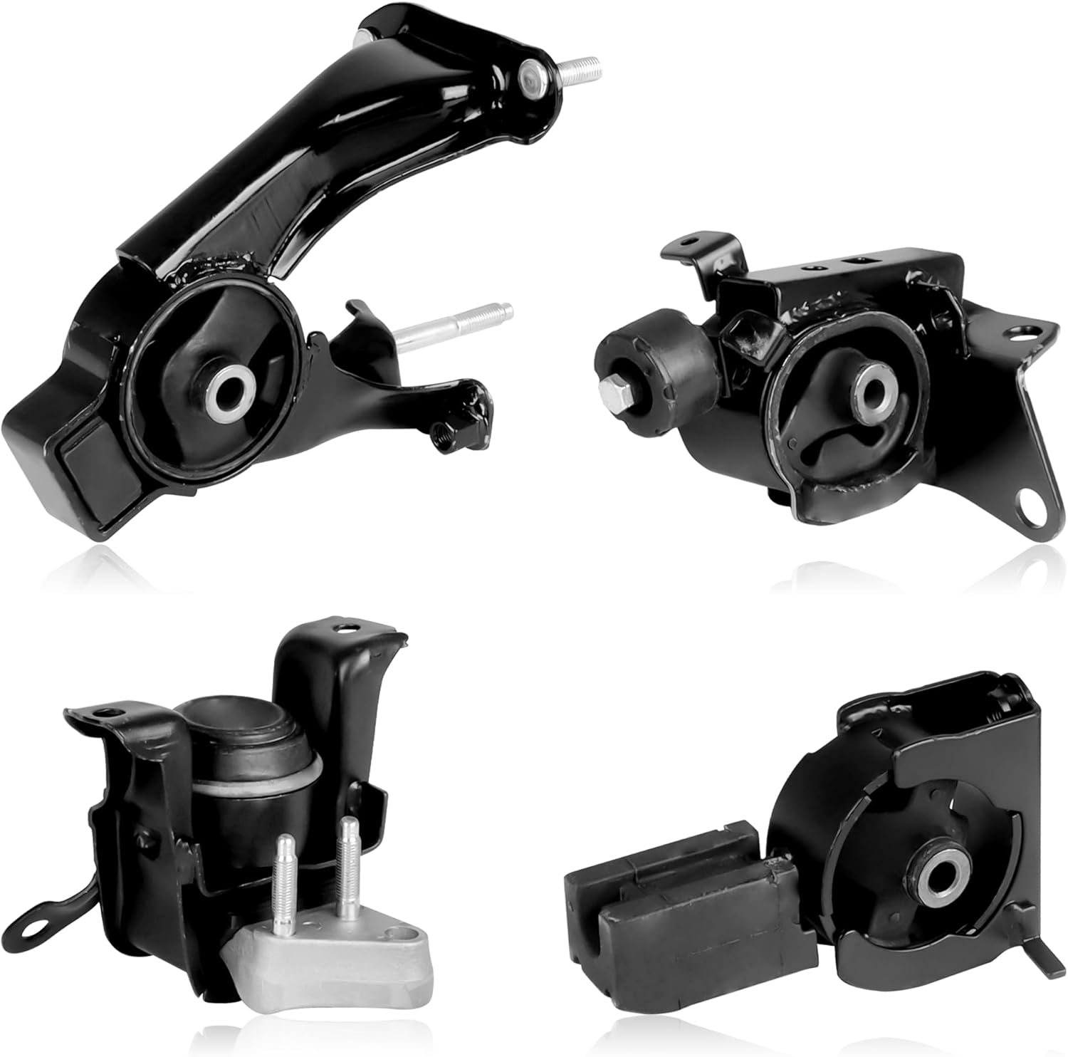 Engine Motor Mount Kit and Transmission Mount 123610D100 123050D023 123710D110 123720D110 Compatible for Toyota Corolla Matrix Compatible for Pontiac Vibe 1.8L Auto Trans 2003-2008 (Set of 4)