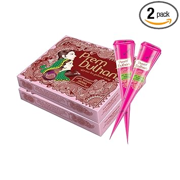 Prem Dulhan hand Designing | Without Chemical | Long Lasting | for Men Women | of 12 Pieces | Natural Mehandi cone - 350gm (Pack of 2, Pink)