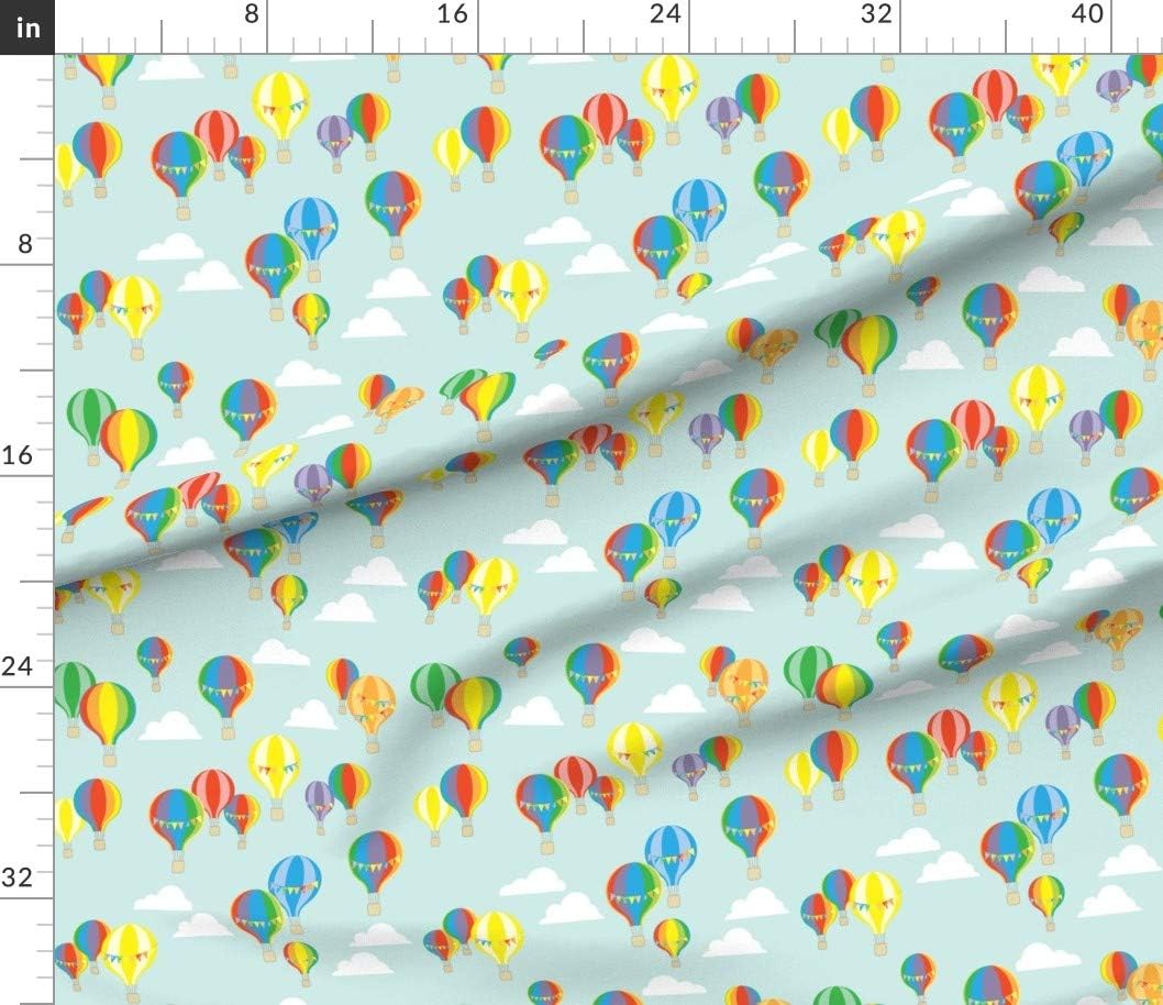 Spoonflower Fabric - Hot Air Balloons Balloon Printed on Petal Signature Cotton Fabric by The Yard - Sewing Quilting Apparel Crafts Decor
