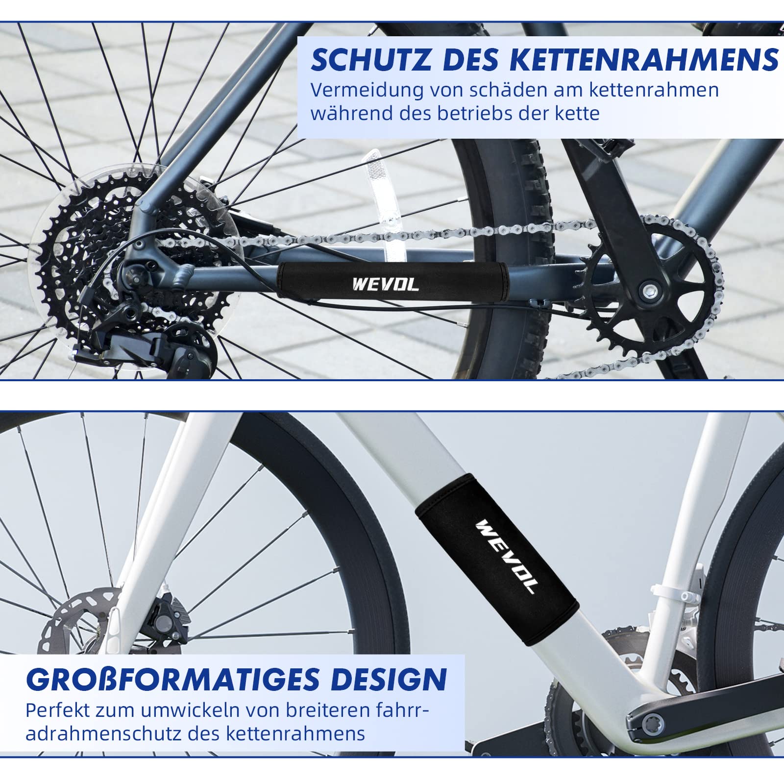 Sarini Fahrrad Rahmenschutz 4er Pack - Neopren Schutz Für Carbon- Und Alurahmen