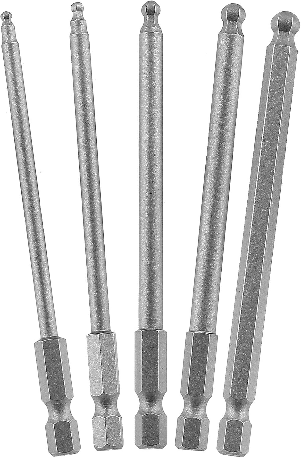 5pcs Ball End Allen Wrench Bits Ball Head Hex Set, 2.5mm6mm